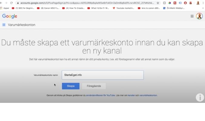 Lägg till youtube kanal steg 3