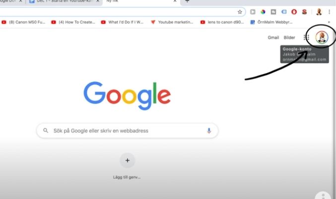 Skapa google konto steg 2